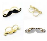 Womens two fingers Mustache Ring