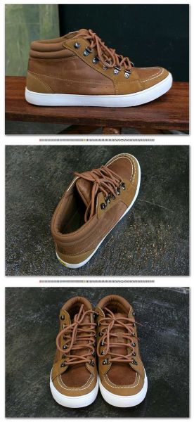 Mens High Top Brown Sneakers