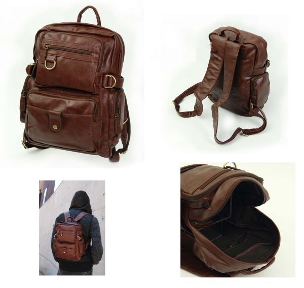 Mens Leather Backpack